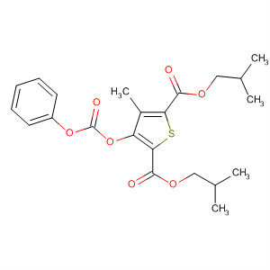 89629-14-1  2,5-Thiophenedicarboxylic acid, 3-methyl-4-[(phenoxycarbonyl)oxy]-,bis(2-methylpropyl) ester