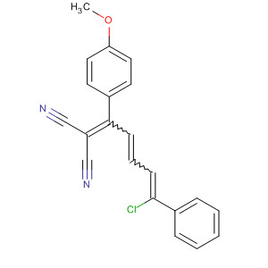 89630-08-0  Propanedinitrile,[5-chloro-1-(4-methoxyphenyl)-5-phenyl-2,4-pentadienylidene]-