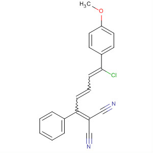 89630-10-4  Propanedinitrile,[5-chloro-5-(4-methoxyphenyl)-1-phenyl-2,4-pentadienylidene]-