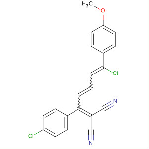 89630-11-5  Propanedinitrile,[5-chloro-1-(4-chlorophenyl)-5-(4-methoxyphenyl)-2,4-pentadienylidene]-