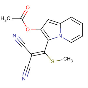 89645-40-9  Propanedinitrile, [[2-(acetyloxy)-3-indolizinyl](methylthio)methylene]-