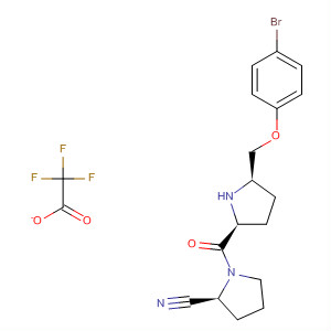 896733-55-4  2-Pyrrolidinecarbonitrile,1-[[(2S,5R)-5-[(4-bromophenoxy)methyl]-2-pyrrolidinyl]carbonyl]-, (2S)-,mono(trifluoroacetate)