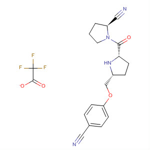 896733-67-8  2-Pyrrolidinecarbonitrile,1-[[(2S,5R)-5-[(4-cyanophenoxy)methyl]-2-pyrrolidinyl]carbonyl]-, (2S)-,mono(trifluoroacetate)