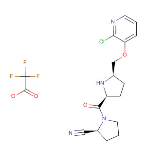 896733-74-7  2-Pyrrolidinecarbonitrile,1-[[(2S,5R)-5-[[(2-chloro-3-pyridinyl)oxy]methyl]-2-pyrrolidinyl]carbonyl]-,(2S)-, mono(trifluoroacetate)