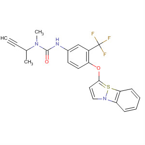 89721-96-0  Urea,N'-[4-(1,2-benzisothiazol-5-yloxy)-3-(trifluoromethyl)phenyl]-N-methyl-N-(1-methyl-2-propynyl)-