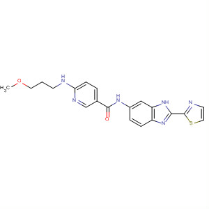 897398-84-4  3-Pyridinecarboxamide,6-[(2-methoxyethyl)methylamino]-N-[2-(2-thiazolyl)-1H-benzimidazol-6-yl]-