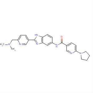 897398-93-5  3-Pyridinecarboxamide,N-[2-[6-[(dimethylamino)methyl]-3-pyridinyl]-1H-benzimidazol-5-yl]-6-(1-pyrrolidinyl)-