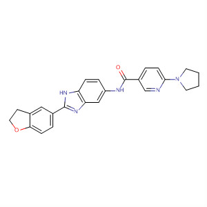 897399-19-8  3-Pyridinecarboxamide,N-[2-(2,3-dihydro-5-benzofuranyl)-1H-benzimidazol-5-yl]-6-(1-pyrrolidinyl)-