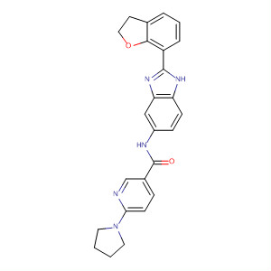 897399-24-5  3-Pyridinecarboxamide,N-[2-(2,3-dihydro-7-benzofuranyl)-1H-benzimidazol-5-yl]-6-(1-pyrrolidinyl)-
