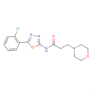 89757-67-5  4-Morpholinepropanamide, N-[5-(2-chlorophenyl)-1,3,4-oxadiazol-2-yl]-
