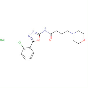 89758-39-4  4-Morpholinebutanamide, N-[5-(2-chlorophenyl)-1,3,4-oxadiazol-2-yl]-,monohydrochloride