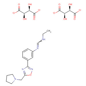 89288-12-0  Methanimidamide,N-ethyl-N'-[3-[5-(1-pyrrolidinylmethyl)-1,2,4-oxadiazol-3-yl]phenyl]-,(2R,3R)-2,3-dihydroxybutanedioate (1:2)