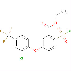 89289-83-8  Benzoic acid, 2-(chlorosulfonyl)-5-[2-chloro-4-(trifluoromethyl)phenoxy]-,ethyl ester