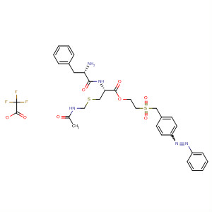 89319-01-7  L-Cysteine, S-[(acetylamino)methyl]-N-L-phenylalanyl-,2-[[[4-(phenylazo)phenyl]methyl]sulfonyl]ethyl ester,mono(trifluoroacetate)