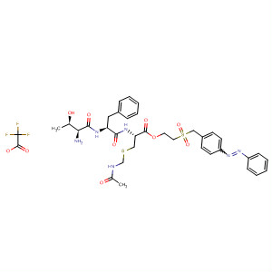 89319-04-0  L-Cysteine, S-[(acetylamino)methyl]-N-(N-L-threonyl-L-phenylalanyl)-,2-[[[4-(phenylazo)phenyl]methyl]sulfonyl]ethyl ester,mono(trifluoroacetate) (salt)