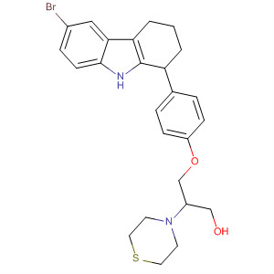893410-87-2  4-Thiomorpholineethanol,a-[[4-(6-bromo-2,3,4,9-tetrahydro-1H-carbazol-1-yl)phenoxy]methyl]-