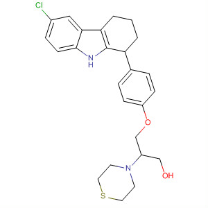 893411-06-8  4-Thiomorpholineethanol,a-[[4-(6-chloro-2,3,4,9-tetrahydro-1H-carbazol-1-yl)phenoxy]methyl]-