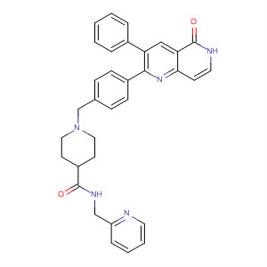 893422-67-8  4-Piperidinecarboxamide,1-[[4-(5,6-dihydro-5-oxo-3-phenyl-1,6-naphthyridin-2-yl)phenyl]methyl]-N-(2-pyridinylmethyl)-