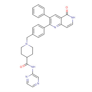 893422-69-0  4-Piperidinecarboxamide,1-[[4-(5,6-dihydro-5-oxo-3-phenyl-1,6-naphthyridin-2-yl)phenyl]methyl]-N-pyrazinyl-