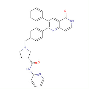 893422-90-7  3-Pyrrolidinecarboxamide,1-[[4-(5,6-dihydro-5-oxo-3-phenyl-1,6-naphthyridin-2-yl)phenyl]methyl]-N-2-pyridinyl-, (3R)-