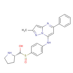 893445-99-3  2-Pyrrolidinemethanol,1-[[4-[(2-methyl-5-phenylpyrazolo[1,5-a]pyrimidin-7-yl)amino]phenyl]sulfonyl]-, (2S)-