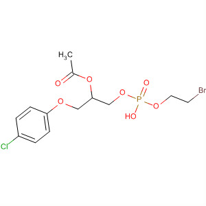 89387-36-0  Phosphoric acid, mono[2-(acetyloxy)-3-(4-chlorophenoxy)propyl]mono(2-bromoethyl) ester