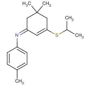 89390-38-5  Benzenamine,N-[5,5-dimethyl-3-[(1-methylethyl)thio]-2-cyclohexen-1-ylidene]-4-methyl-, (Z)-