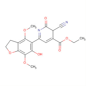 89403-81-6  4-Pyridinecarboxylic acid,3-cyano-1,2-dihydro-6-(6-hydroxy-4,7-dimethoxy-5-benzofuranyl)-2-oxo-, ethyl ester