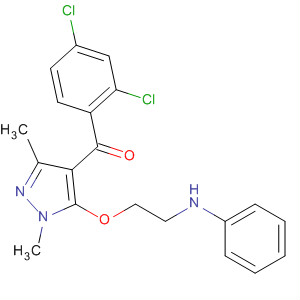89433-70-5  Methanone,(2,4-dichlorophenyl)[1,3-dimethyl-5-[2-(phenylamino)ethoxy]-1H-pyrazol-4-yl]-