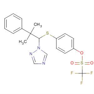 89440-31-3  Methanesulfonic acid, trifluoro-,4-[[2-methyl-2-phenyl-1-(1H-1,2,4-triazol-1-yl)propyl]thio]phenyl ester