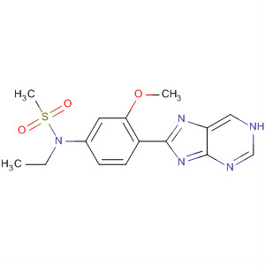 89454-51-3  Methanesulfonamide, N-ethyl-N-[3-methoxy-4-(1H-purin-8-yl)phenyl]-