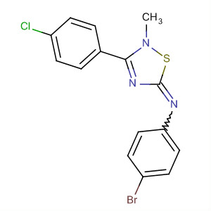 89475-53-6  Benzenamine,4-bromo-N-[3-(4-chlorophenyl)-2-methyl-1,2,4-thiadiazol-5(2H)-ylidene]-