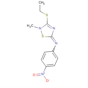 89476-55-1  Benzenamine,N-[3-(ethylthio)-2-methyl-1,2,4-thiadiazol-5(2H)-ylidene]-4-nitro-