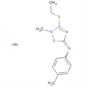 89476-64-2  Benzenamine,N-[3-(ethylthio)-2-methyl-1,2,4-thiadiazol-5(2H)-ylidene]-4-methyl-,monohydrobromide