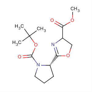 894788-95-5  4-Oxazolecarboxylic acid,2-[(2S)-1-[(1,1-dimethylethoxy)carbonyl]-2-pyrrolidinyl]-4,5-dihydro-,methyl ester, (4R)-