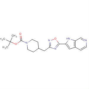 895125-43-6  1-Piperidinecarboxylic acid,4-[[5-(1H-pyrrolo[2,3-c]pyridin-2-yl)-1,2,4-oxadiazol-3-yl]methyl]-,1,1-dimethylethyl ester
