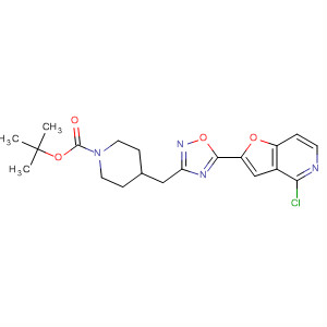 895125-48-1  1-Piperidinecarboxylic acid,4-[[5-(4-chlorofuro[3,2-c]pyridin-2-yl)-1,2,4-oxadiazol-3-yl]methyl]-,1,1-dimethylethyl ester