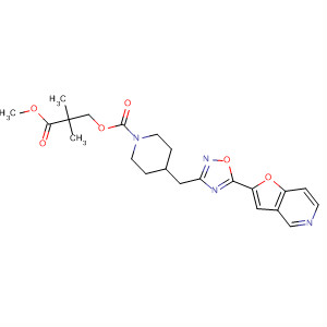 895125-61-8  1-Piperidinecarboxylic acid,4-[(5-furo[3,2-c]pyridin-2-yl-1,2,4-oxadiazol-3-yl)methyl]-,3-methoxy-2,2-dimethyl-3-oxopropyl ester