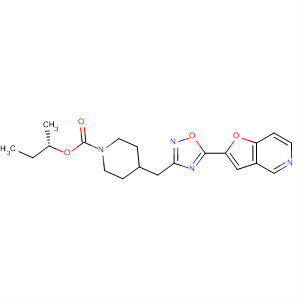 895125-62-9  1-Piperidinecarboxylic acid,4-[(5-furo[3,2-c]pyridin-2-yl-1,2,4-oxadiazol-3-yl)methyl]-,(1S)-1-methylpropyl ester