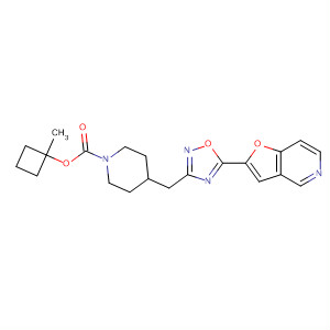 895125-65-2  1-Piperidinecarboxylic acid,4-[(5-furo[3,2-c]pyridin-2-yl-1,2,4-oxadiazol-3-yl)methyl]-,1-methylcyclobutyl ester