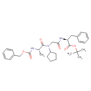 89084-04-8  L-Phenylalanine,N-[N-cyclopentyl-N-[N-[(phenylmethoxy)carbonyl]-L-alanyl]glycyl]-,1,1-dimethylethyl ester