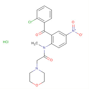 89090-71-1  4-Morpholineacetamide,N-[2-(2-chlorobenzoyl)-4-nitrophenyl]-N-methyl-, monohydrochloride