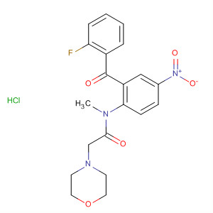 89090-72-2  4-Morpholineacetamide,N-[2-(2-fluorobenzoyl)-4-nitrophenyl]-N-methyl-, monohydrochloride