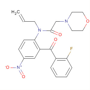 89090-79-9  4-Morpholineacetamide,N-[2-(2-fluorobenzoyl)-4-nitrophenyl]-N-2-propenyl-