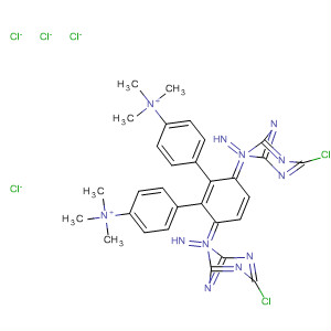 89130-61-0  Benzenaminium,4,4'-[1,4-phenylenebis[imino(6-chloro-1,3,5-triazine-4,2-diyl)imino]]bis[N,N,N-trimethyl-, dichloride