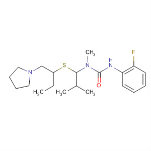 89135-53-5  Urea,N'-(2-fluorophenyl)-N-methyl-N-[2-methyl-1-[[1-(1-pyrrolidinylmethyl)propyl]thio]propyl]-