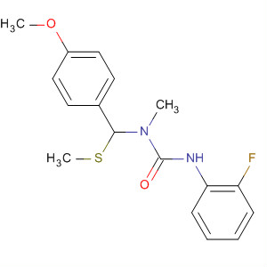 89135-98-8  Urea,N'-(2-fluorophenyl)-N-[(4-methoxyphenyl)(methylthio)methyl]-N-methyl-
