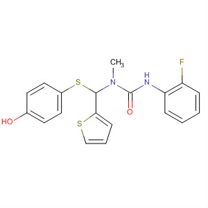 89136-02-7  Urea,N'-(2-fluorophenyl)-N-[[(4-hydroxyphenyl)thio]-2-thienylmethyl]-N-methyl-