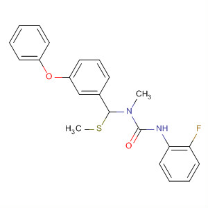 89136-45-8  Urea,N'-(2-fluorophenyl)-N-methyl-N-[(methylthio)(3-phenoxyphenyl)methyl]-