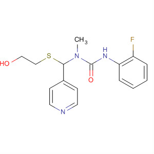 89136-53-8  Urea,N'-(2-fluorophenyl)-N-[[(2-hydroxyethyl)thio]-4-pyridinylmethyl]-N-methyl-